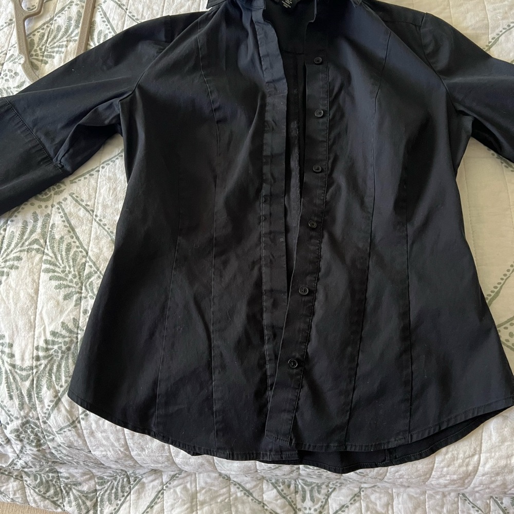 WHBM three-quarter sleeve career top sz0